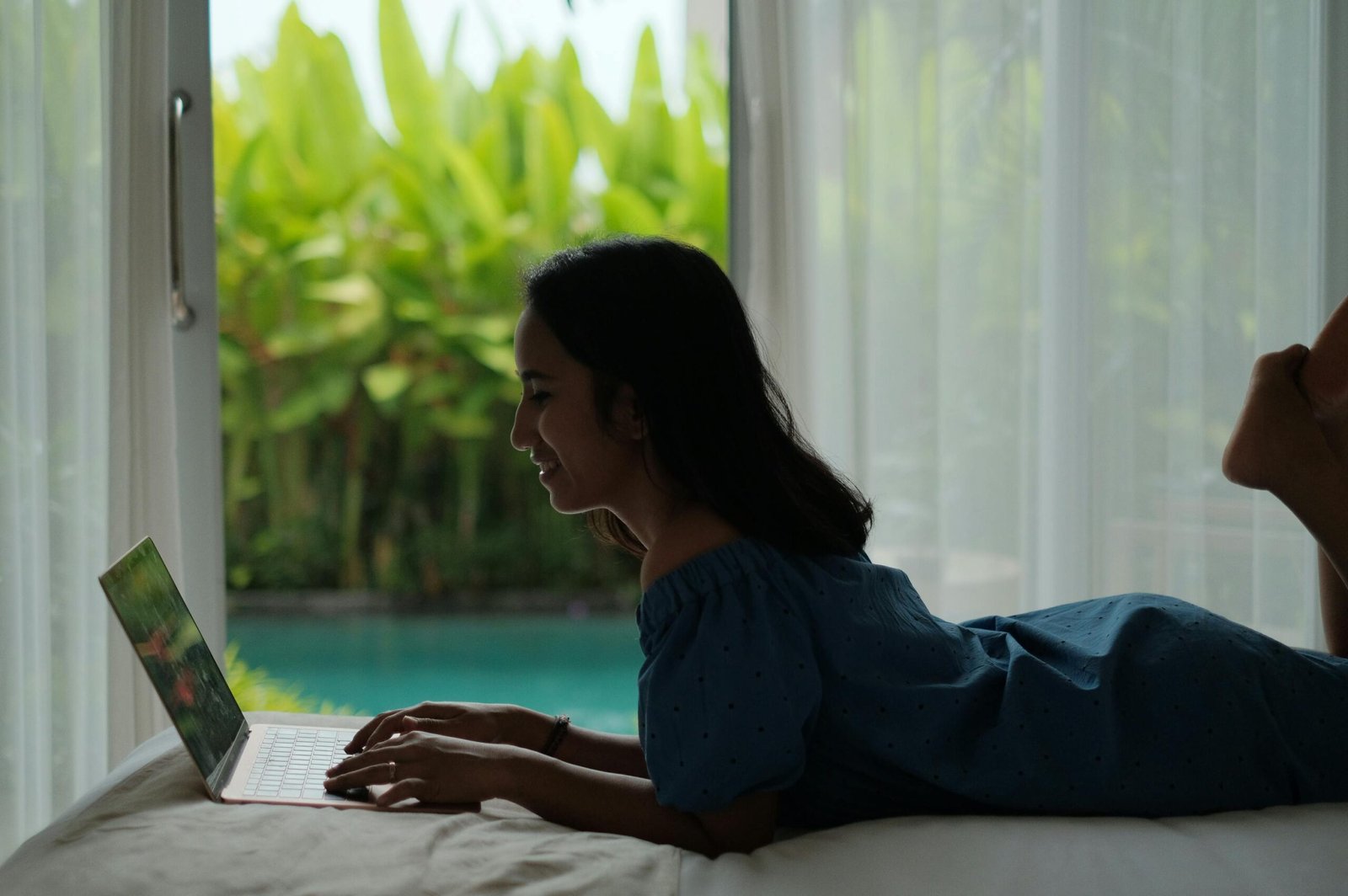 Girl resting in property